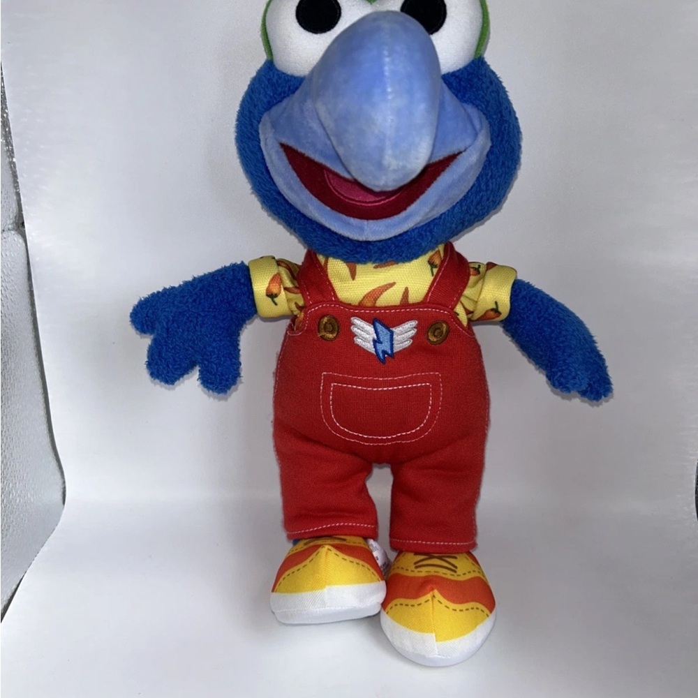 Disney Muppet Babies Baby Gonzo Plush 13" Daredevil Dungarees Removable Overalls
